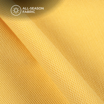 Daffodil Yellow Plain Stretch Cotton Fabric(Width 86 Inches)