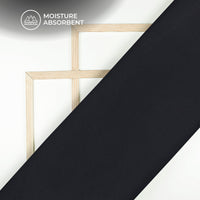 Navy Blue Plain Stretch Cotton Fabric(Width 86 Inches)