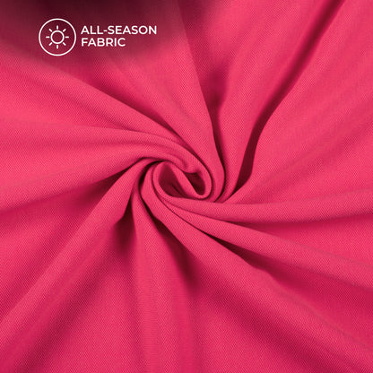Hot Pink Plain Stretch Cotton Fabric (Width 86 Inches)