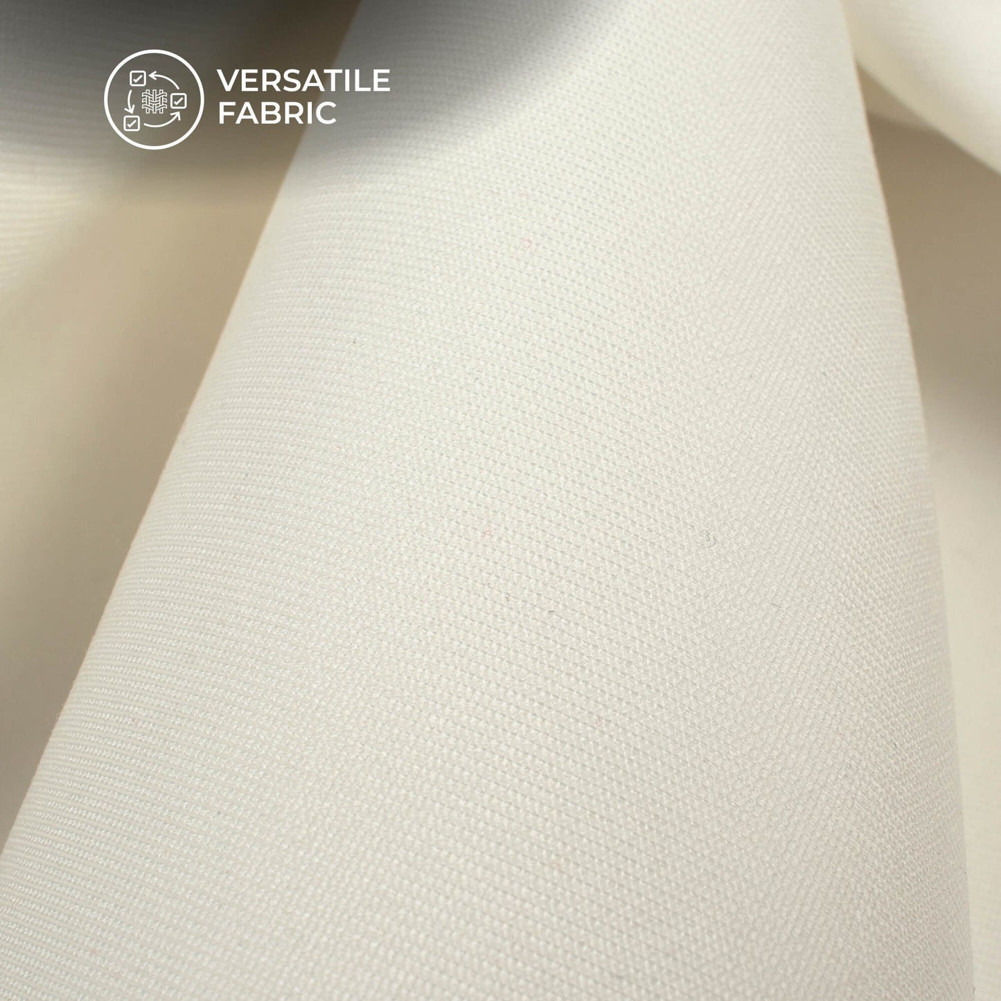 White Blend Semi Scuba Fabric (Width 70 Inches)