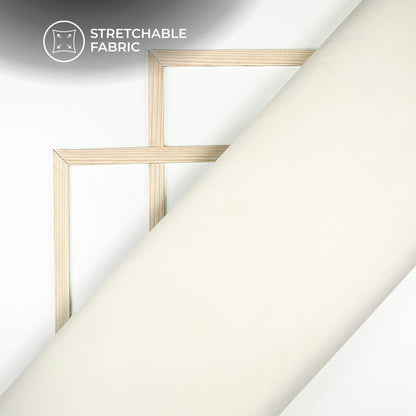 White Blend Semi Scuba Fabric (Width 70 Inches)