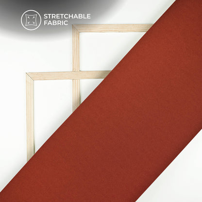 Burnt Orange Blend Semi Scuba Fabric (Width 70 Inches)