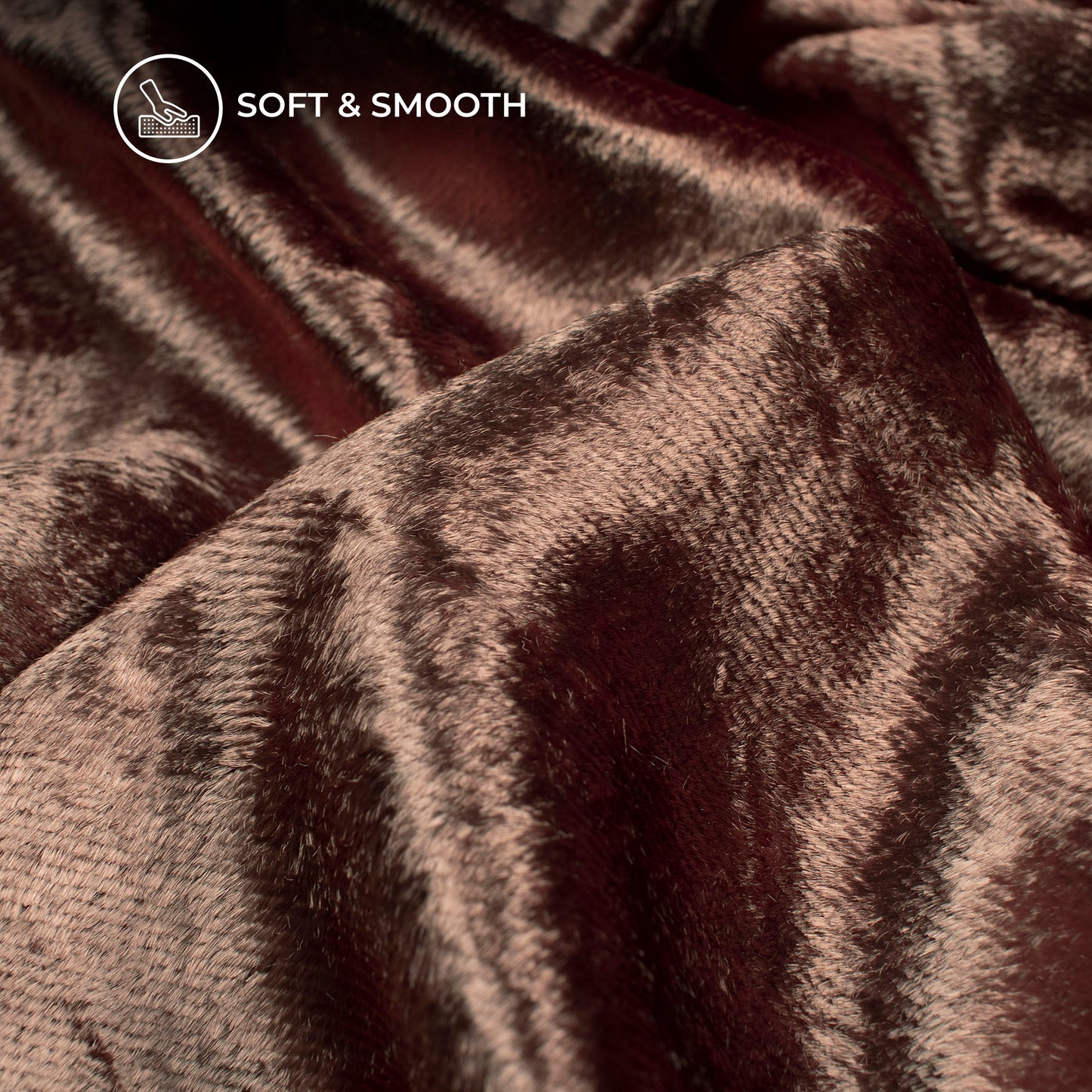 Russet Brown Soft and Rich Viscose Velvet Fabric