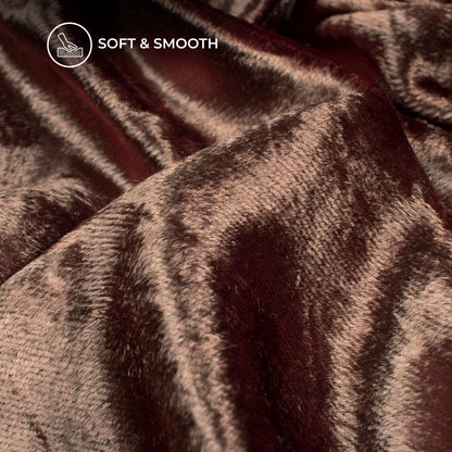 Russet Brown Soft and Rich Viscose Velvet Fabric