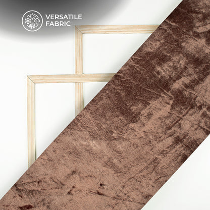 Russet Brown Soft and Rich Viscose Velvet Fabric