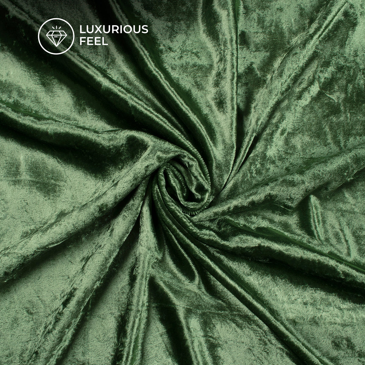 Hunter Green Supersoft Viscose Velvet Fabric