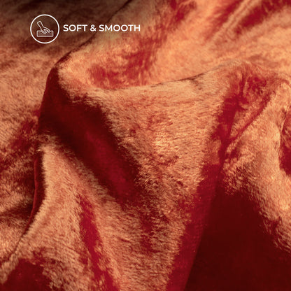 Tiger Orange Supersoft Viscose Velvet Fabric