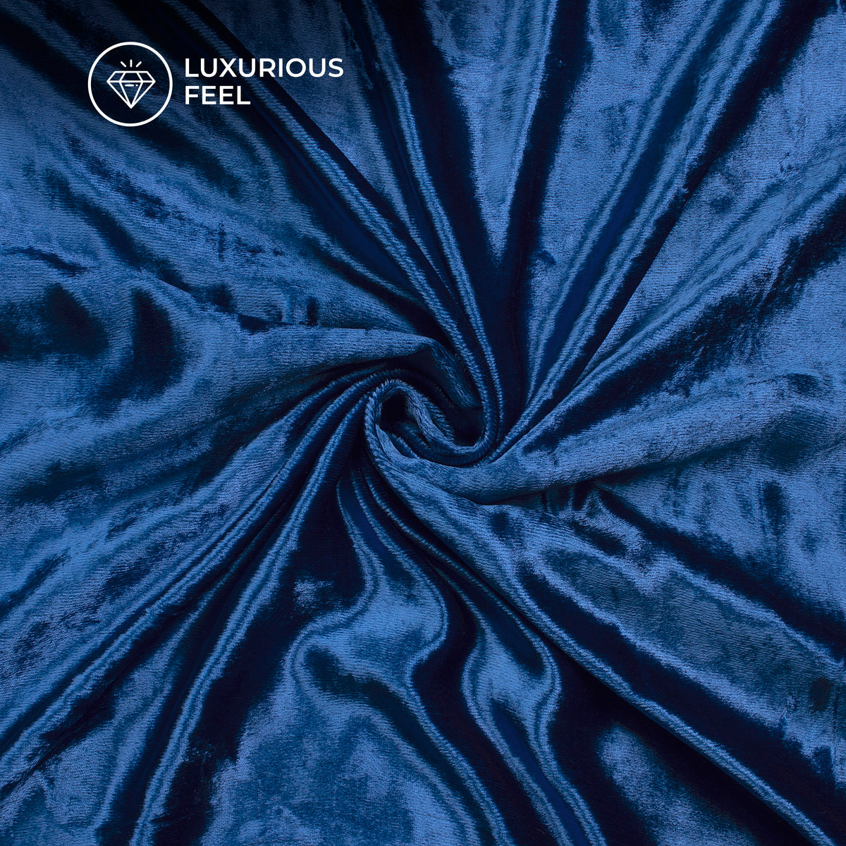 Azure Blue Supersoft Viscose Velvet Fabric