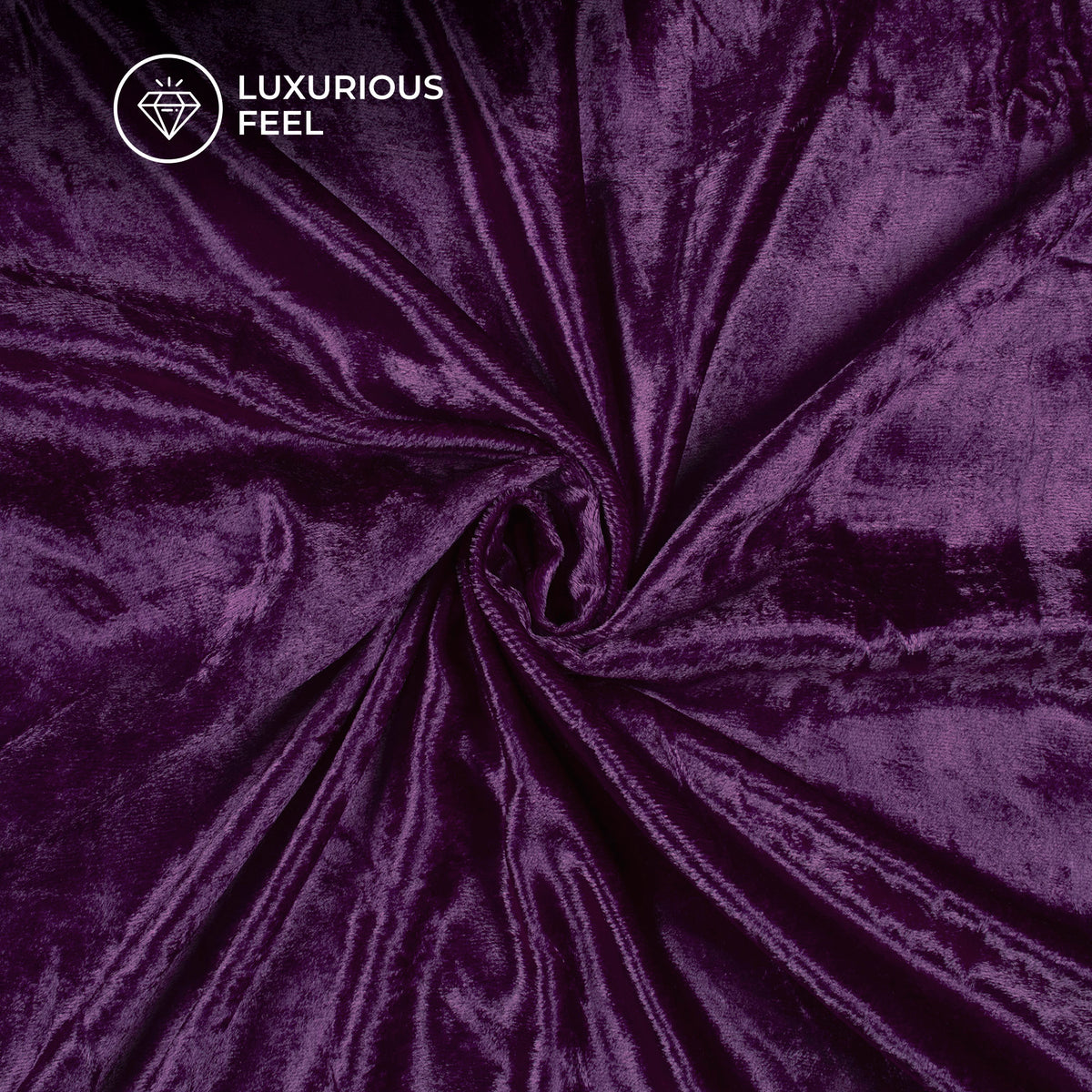Plum Purple Supersoft Viscose Velvet Fabric