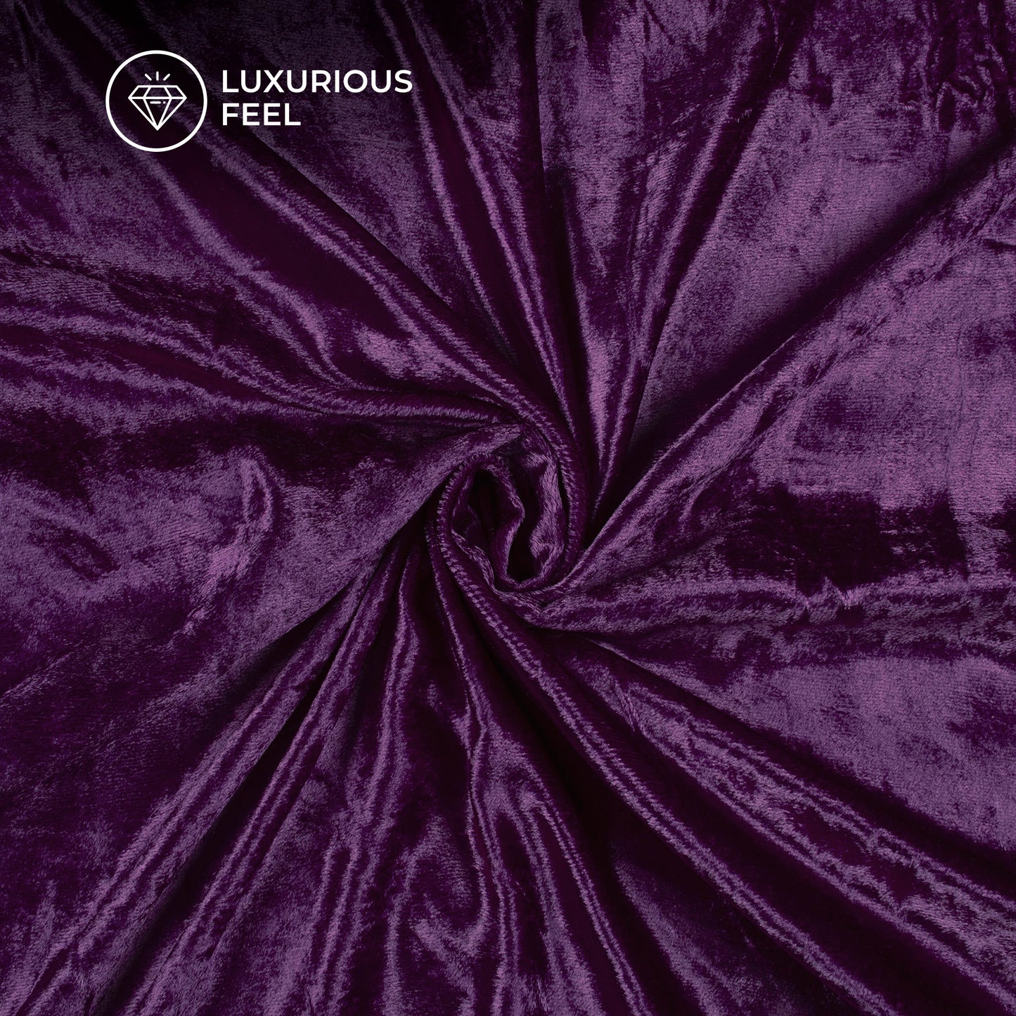 Plum Purple Supersoft Viscose Velvet Fabric