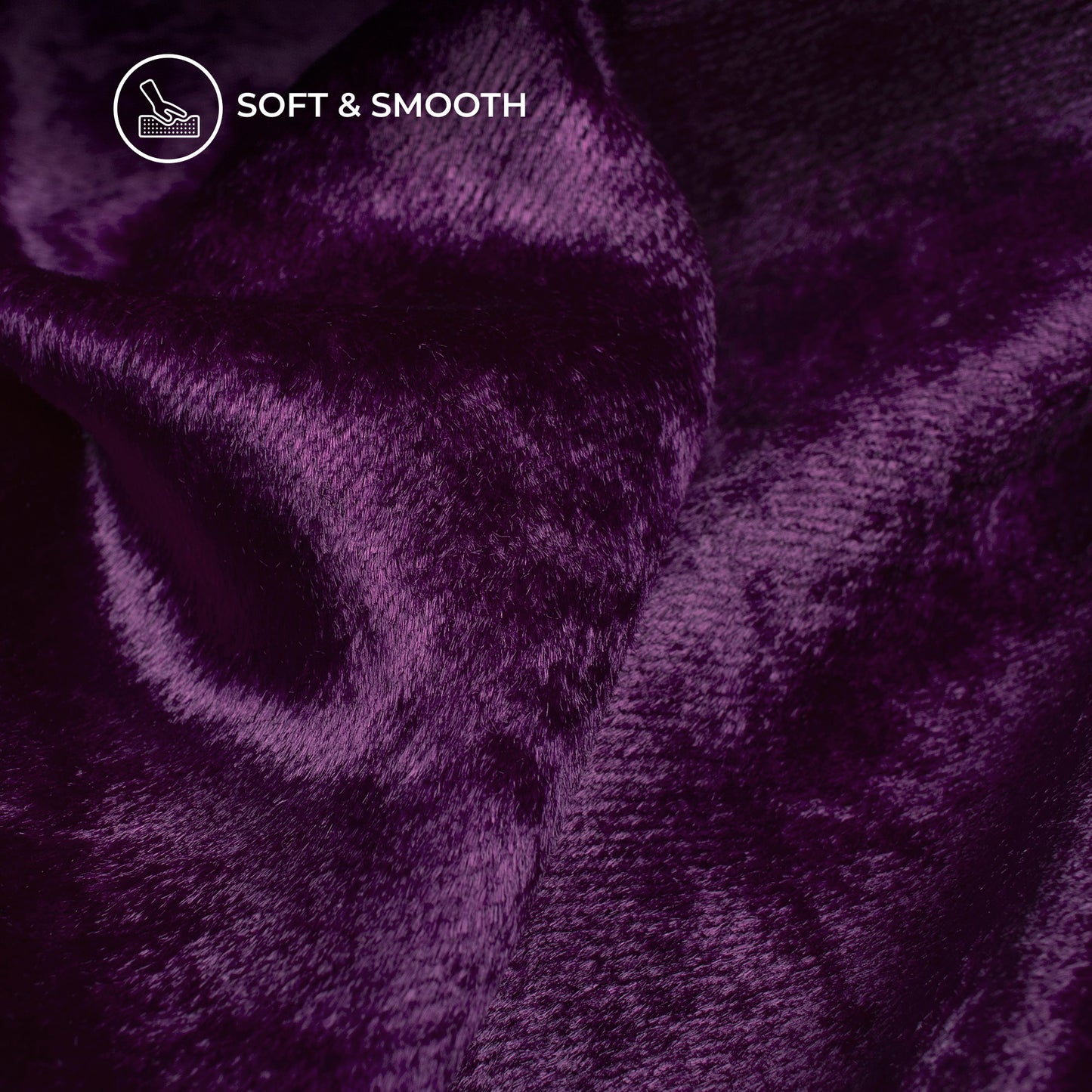Plum Purple Supersoft Viscose Velvet Fabric