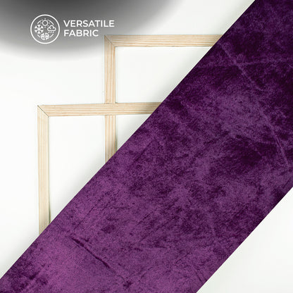 Plum Purple Supersoft Viscose Velvet Fabric
