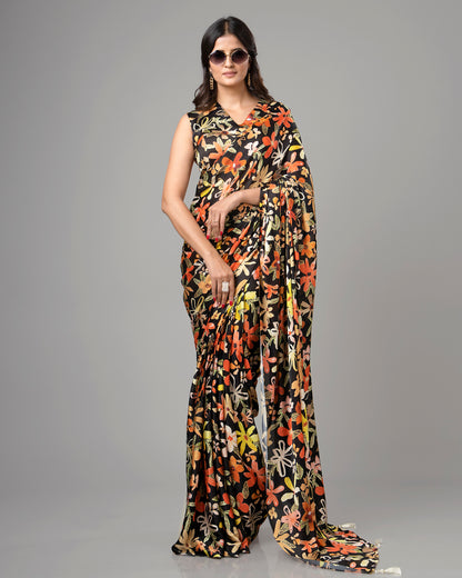 Beautiful Blooming Floral Saree