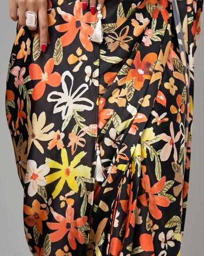 Beautiful Blooming Floral Saree