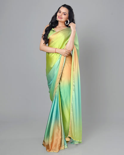 Exclusive Ombre Women's Designer Bollywood Pre-Draped Saree