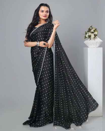 Exclusive Bandhni Women's Designer Bollywood Pre-Draped Saree
