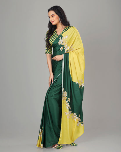 Exclusive Vintage Floral Women's Designer Bollywood Saree