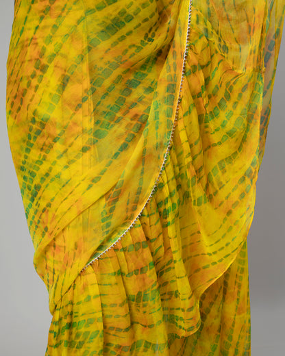 Exclusive Ruffled Designer Pre-Draped Saree