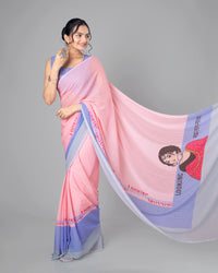 Trendy Quirky Designer Embroidery Pre-Draped Saree