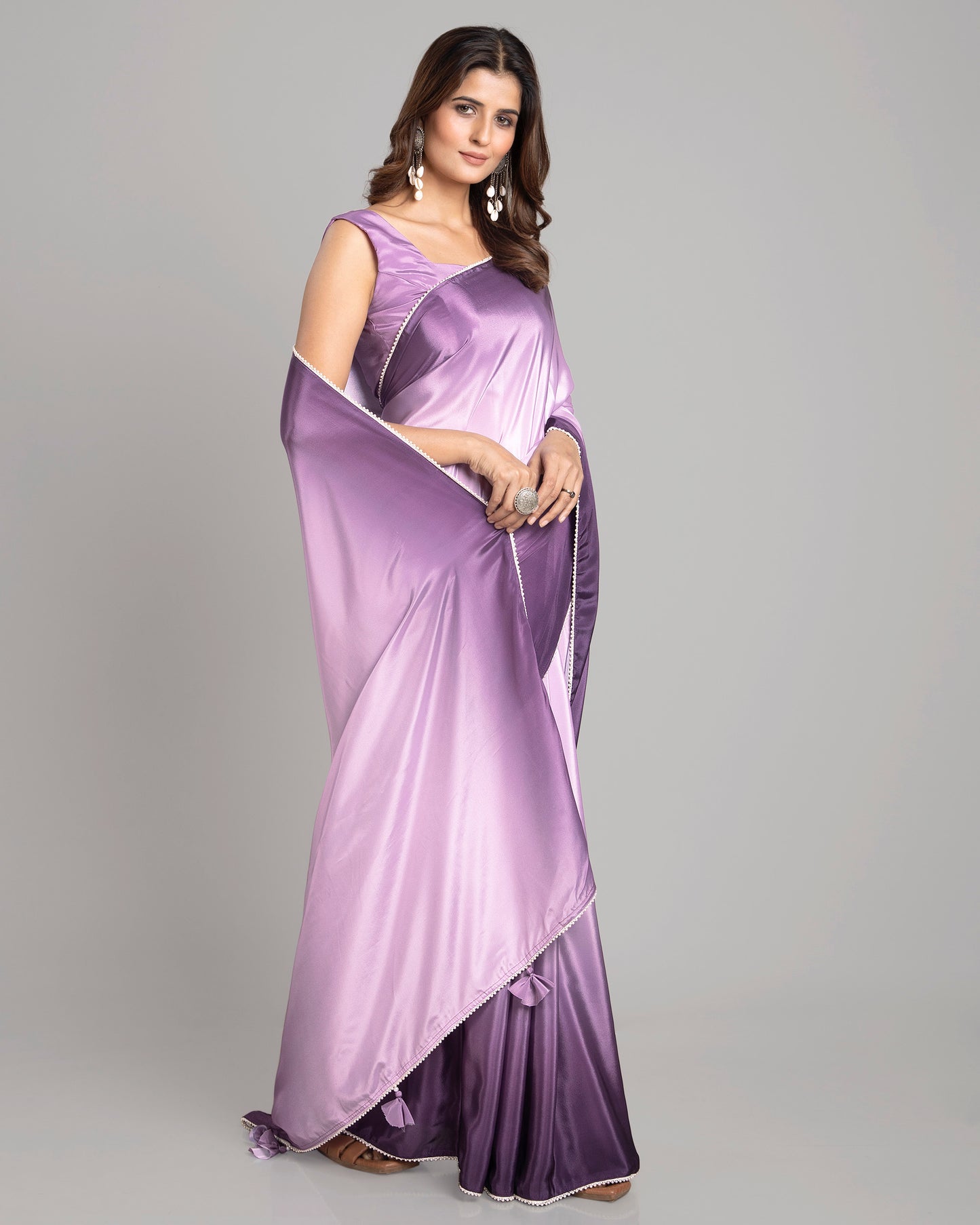 Stylish Ombre Bollywood Designer Silk Saree