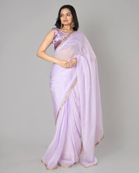 Lace-Trimmed Pure Organza Saree for Any Occasion