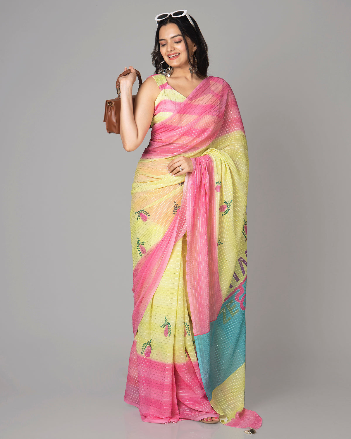 One Minute Saree Ready to Wear Pleated Sari Readymade Saree Unstitched  Blouse