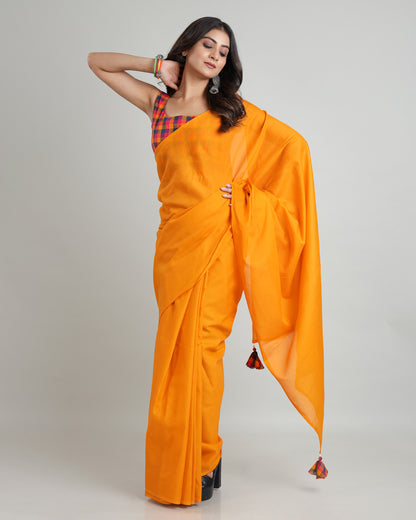 A Canvas for Creativity: The Soft Cotton Mulmul Saree