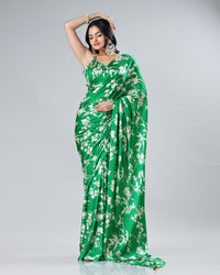Bollywood Inspired: Chiffon Satin Saree - Shop Now!