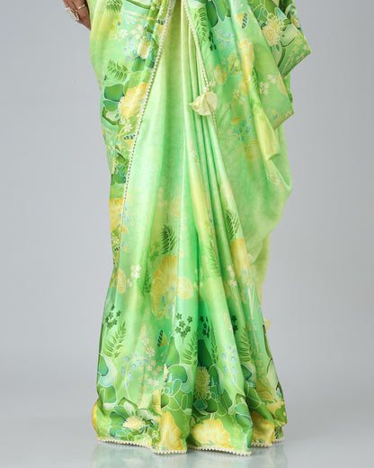 Luxuriously Soft: Chiffon Satin Saree