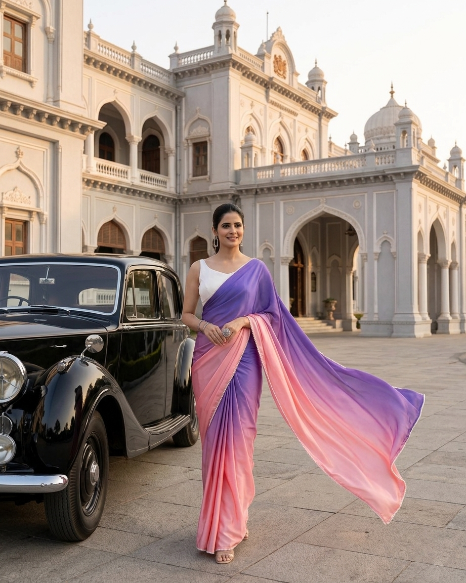 Shine Bright: Ombre Silk Saree In Stunning Colors