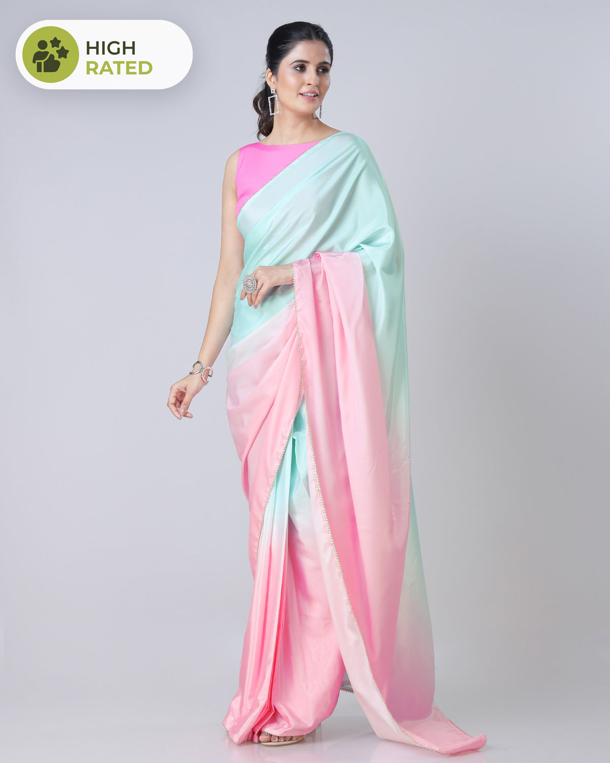 Shine Bright: Ombre Silk Saree In Stunning Colors