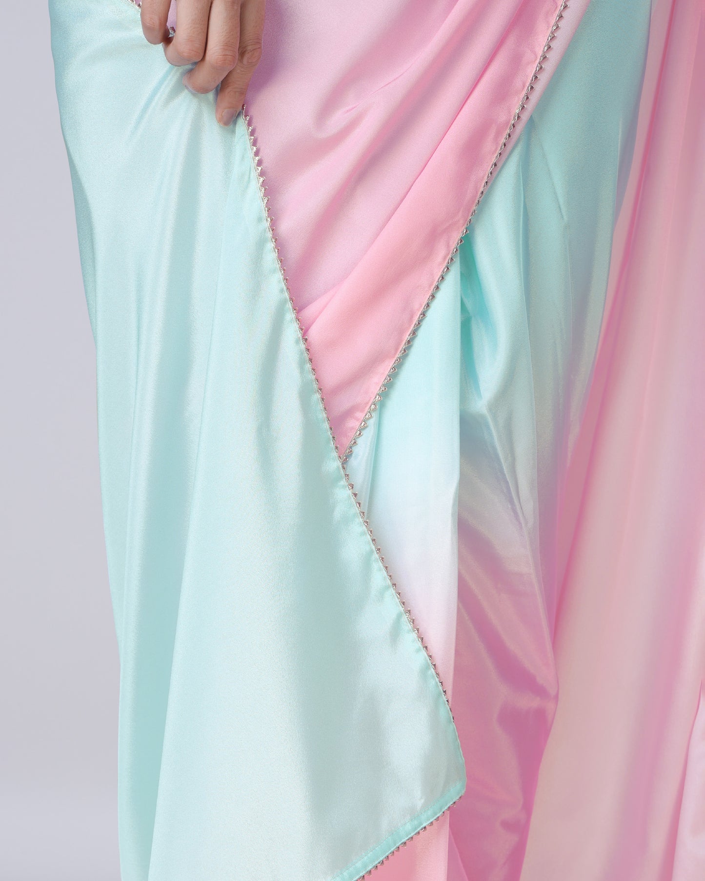 Shine Bright: Pre-Draped Ombre Silk Saree In Stunning Colors