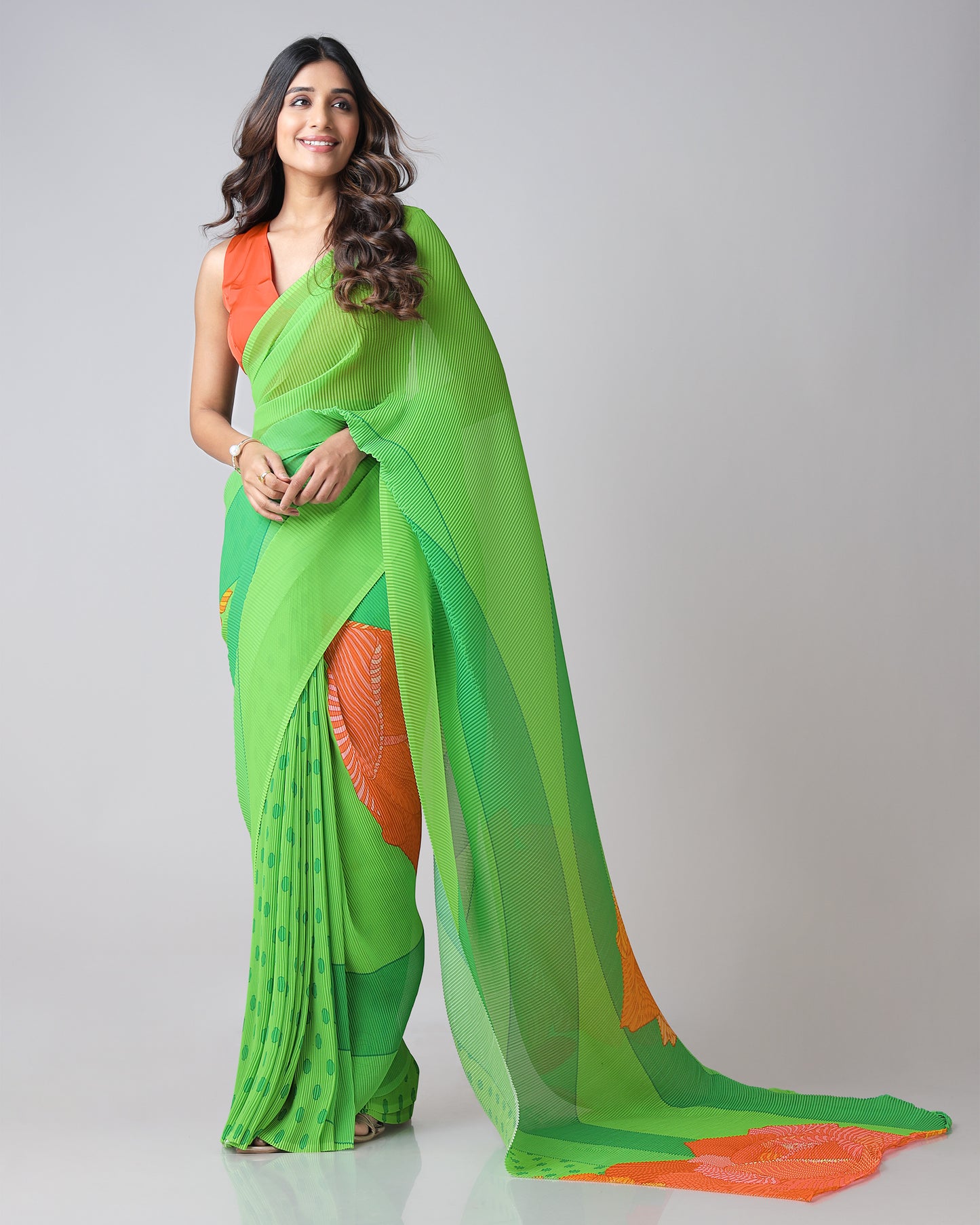 Flip the Script : Two-Way Wearable Designer Pleated Saree