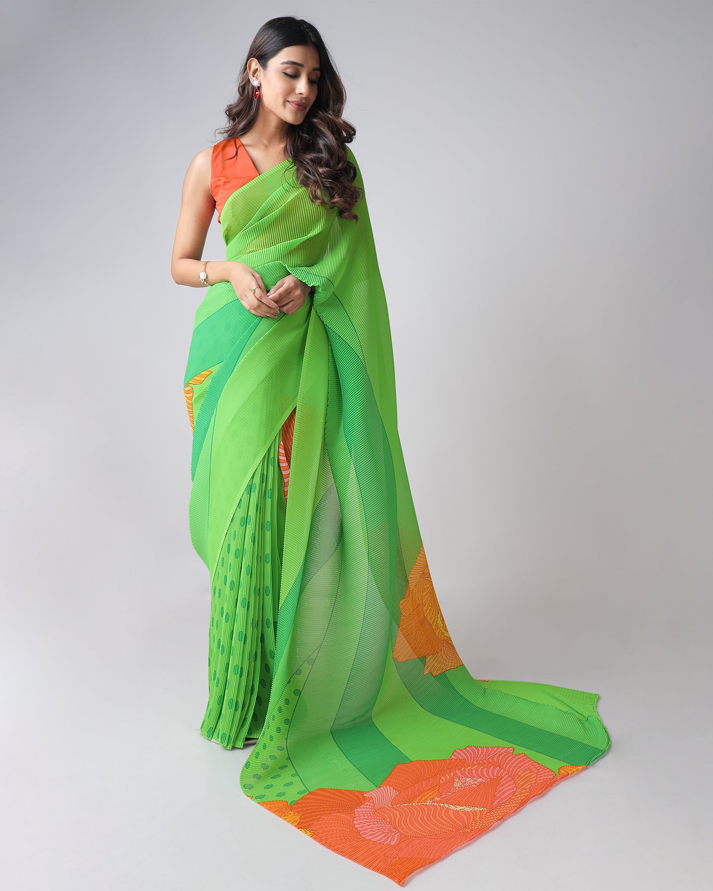 Flip the Script : Two-Way Wearable Designer Pleated Saree