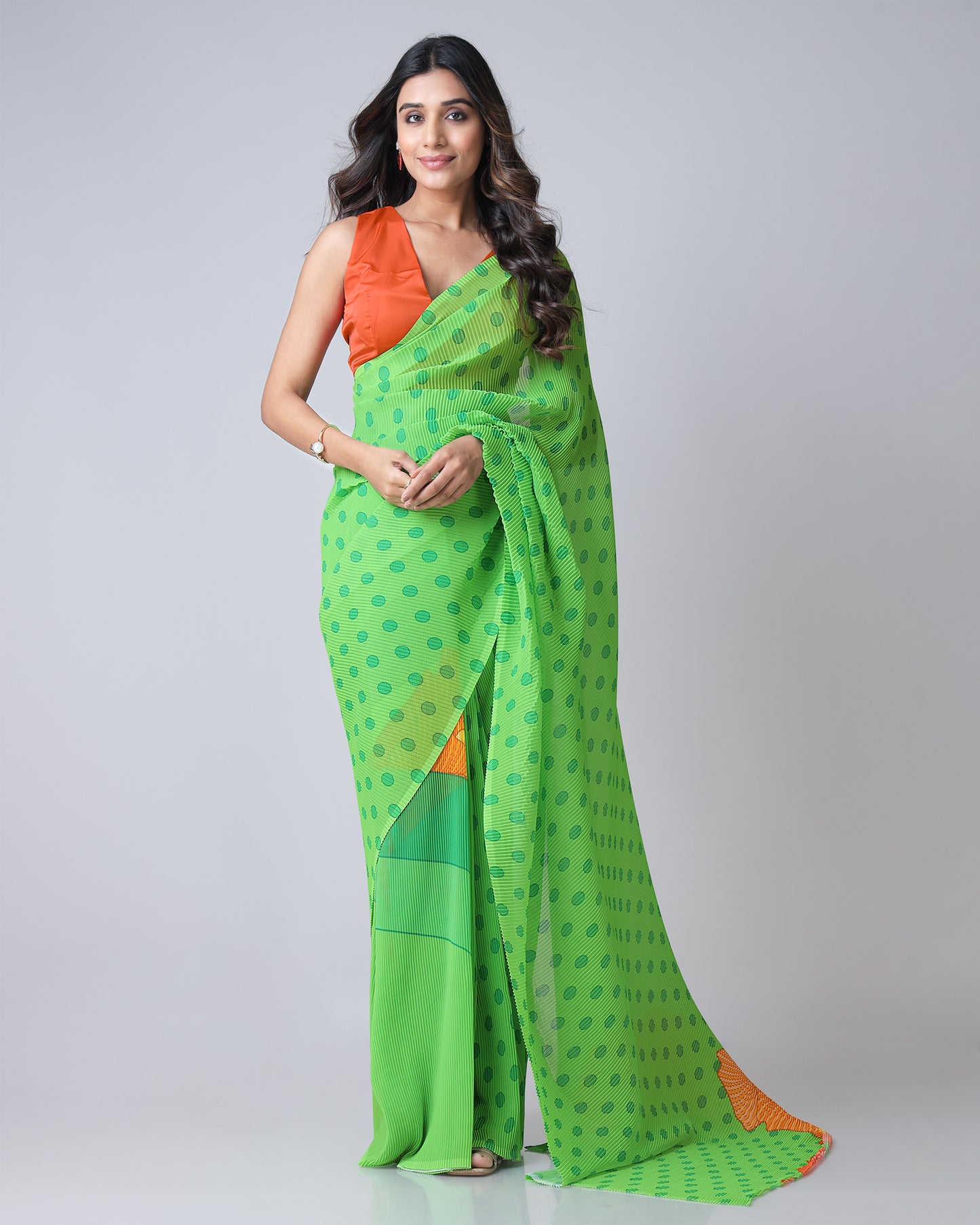 Flip the Script : Two-Way Wearable Designer Pleated Saree