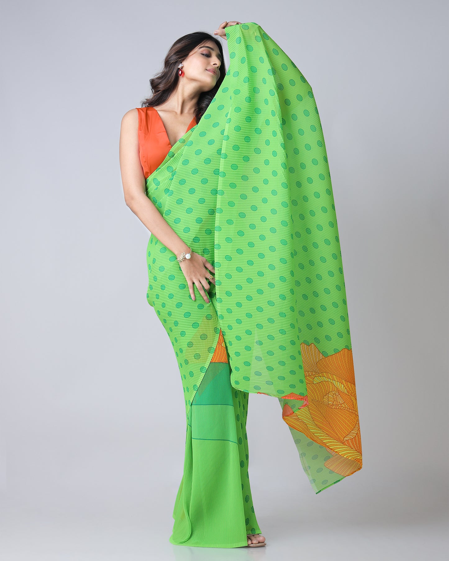 Flip the Script : Two-Way Wearable Designer Pleated Saree