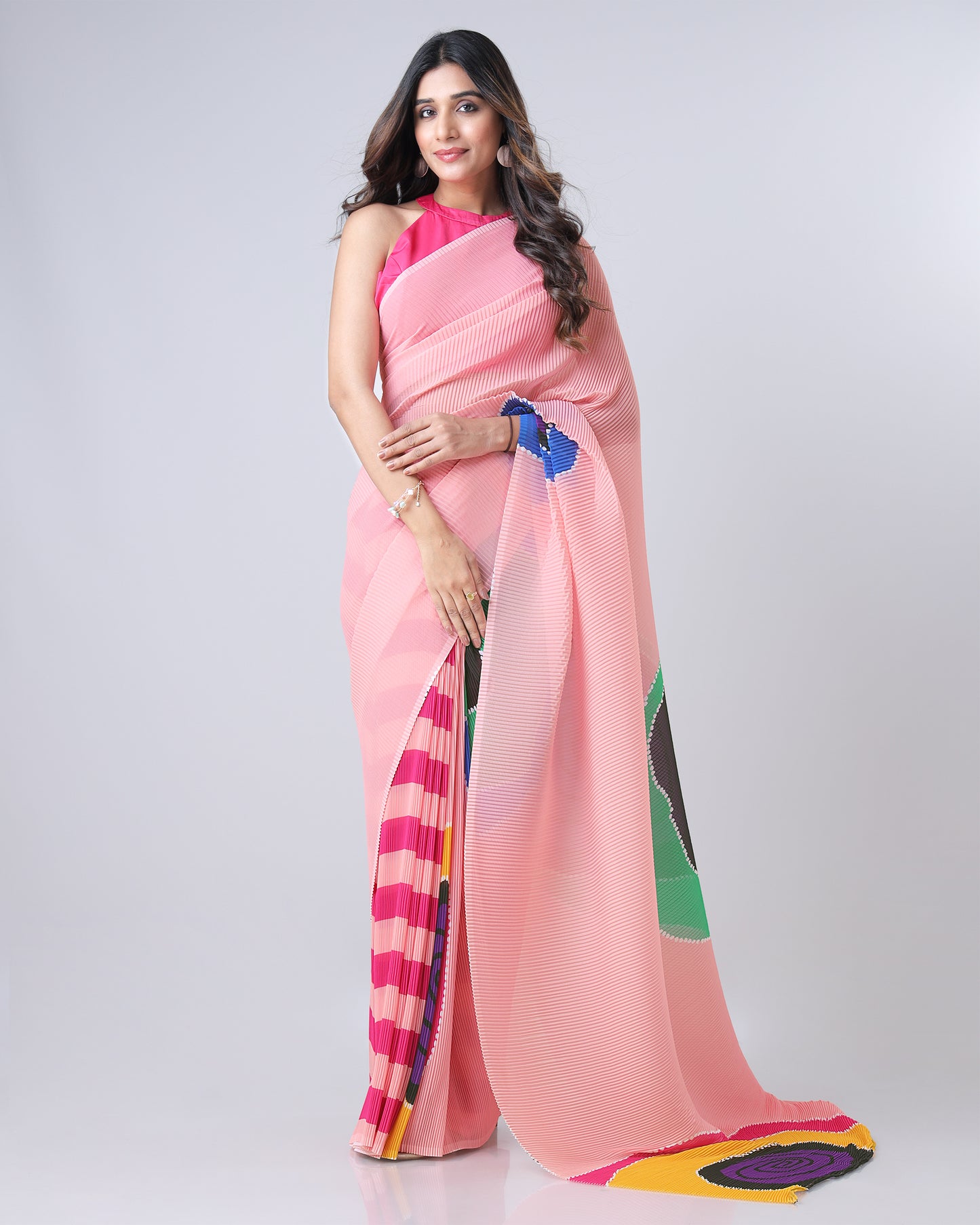 Flip the Script : Two-Way Wearable Designer Pleated Saree