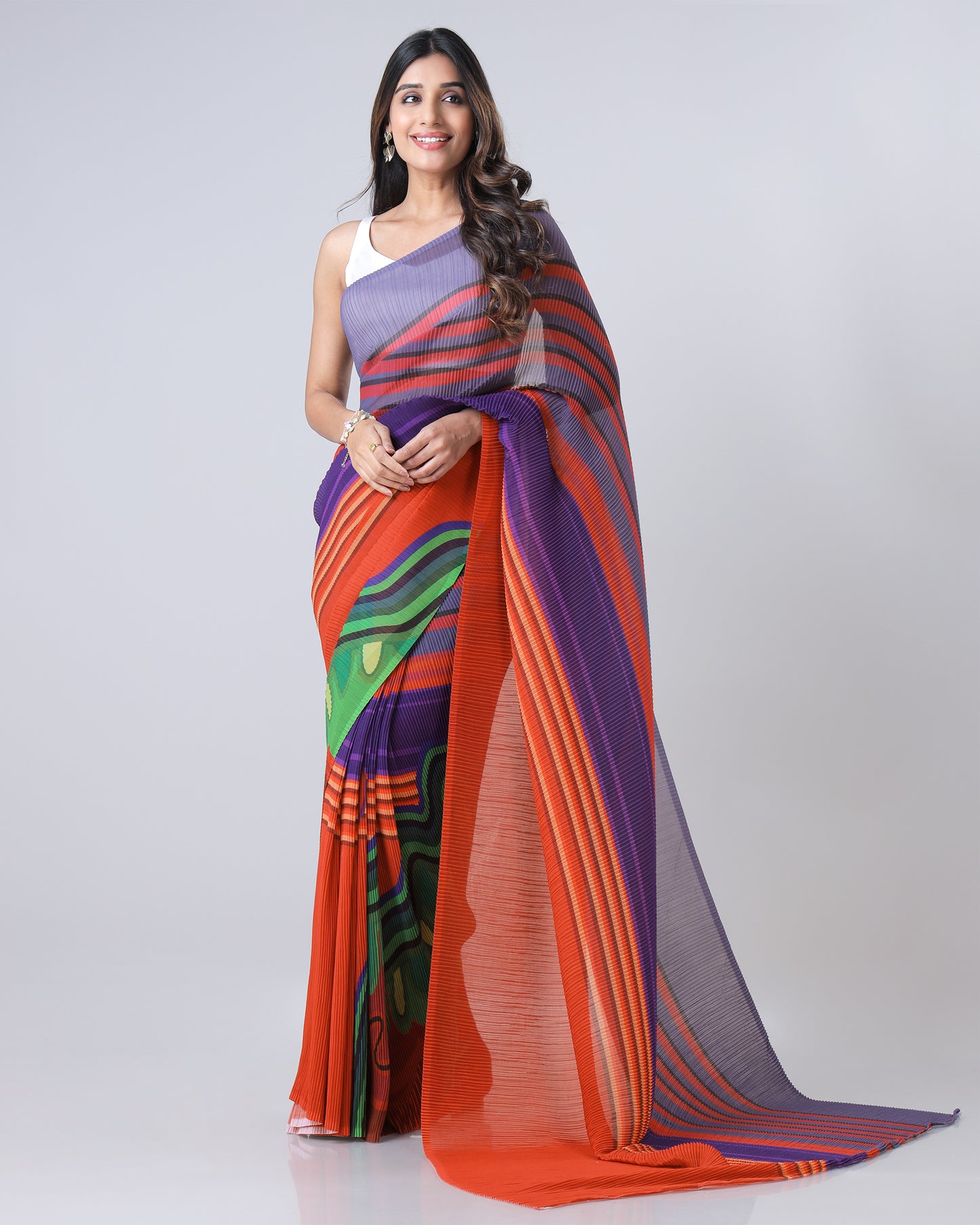 Flip the Script : Two-Way Wearable Designer Pleated Saree