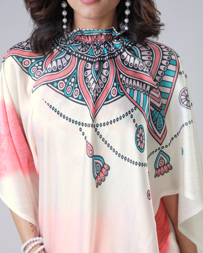 Vintage Mandalaa Print Freehand Saree