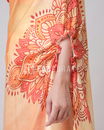 The Trendsetting Tie and Dye Mandalaa Freehand Saree By Fabcurate