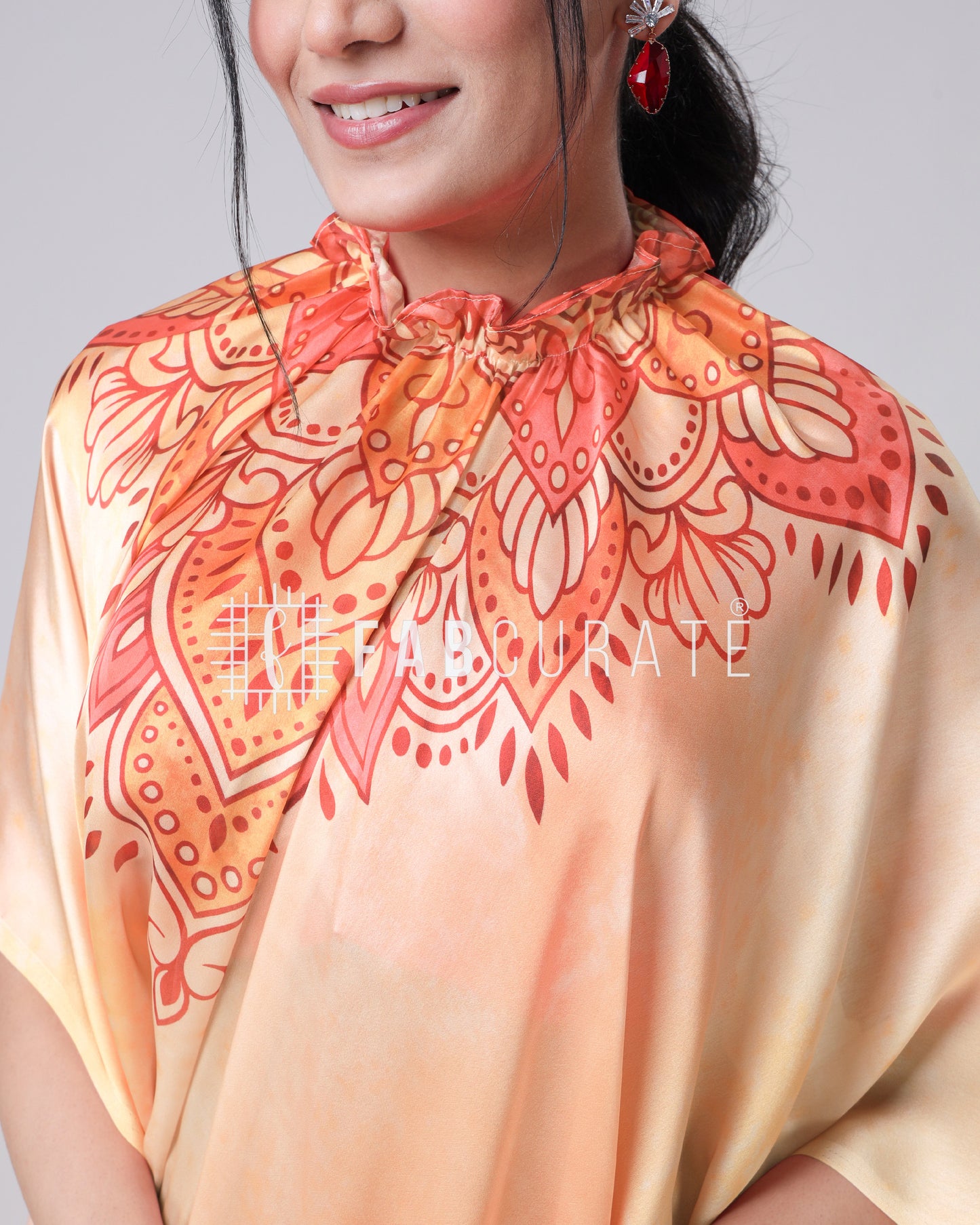 The Trendsetting Tie and Dye Mandalaa Freehand Saree By Fabcurate