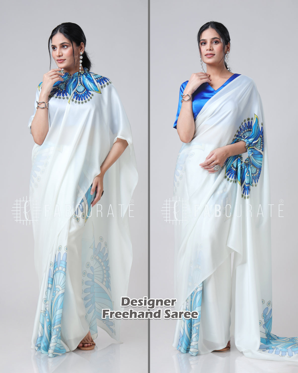The Trendsetting Royal Mandalaa Freehand Saree By Fabcurate