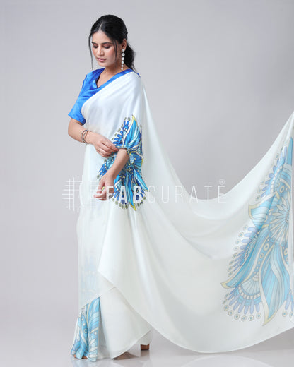 The Trendsetting Royal Mandalaa Freehand Saree By Fabcurate