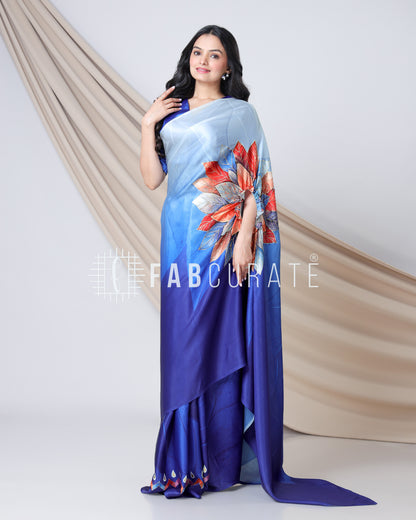 Festival of Flare -Golden Foil Work Freehand Saree