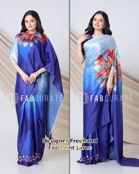 Festival of Flare -Golden Foil Work Freehand Saree