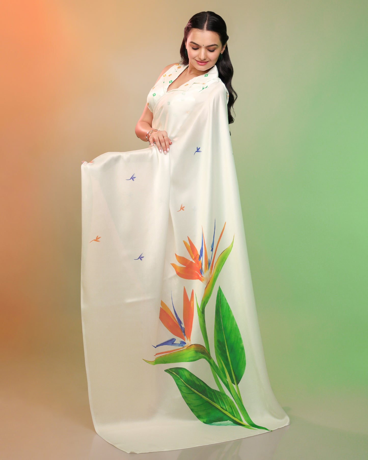 Naritva Shakti - Celebrate The Strength Of Every Woman With Tri Color Saree