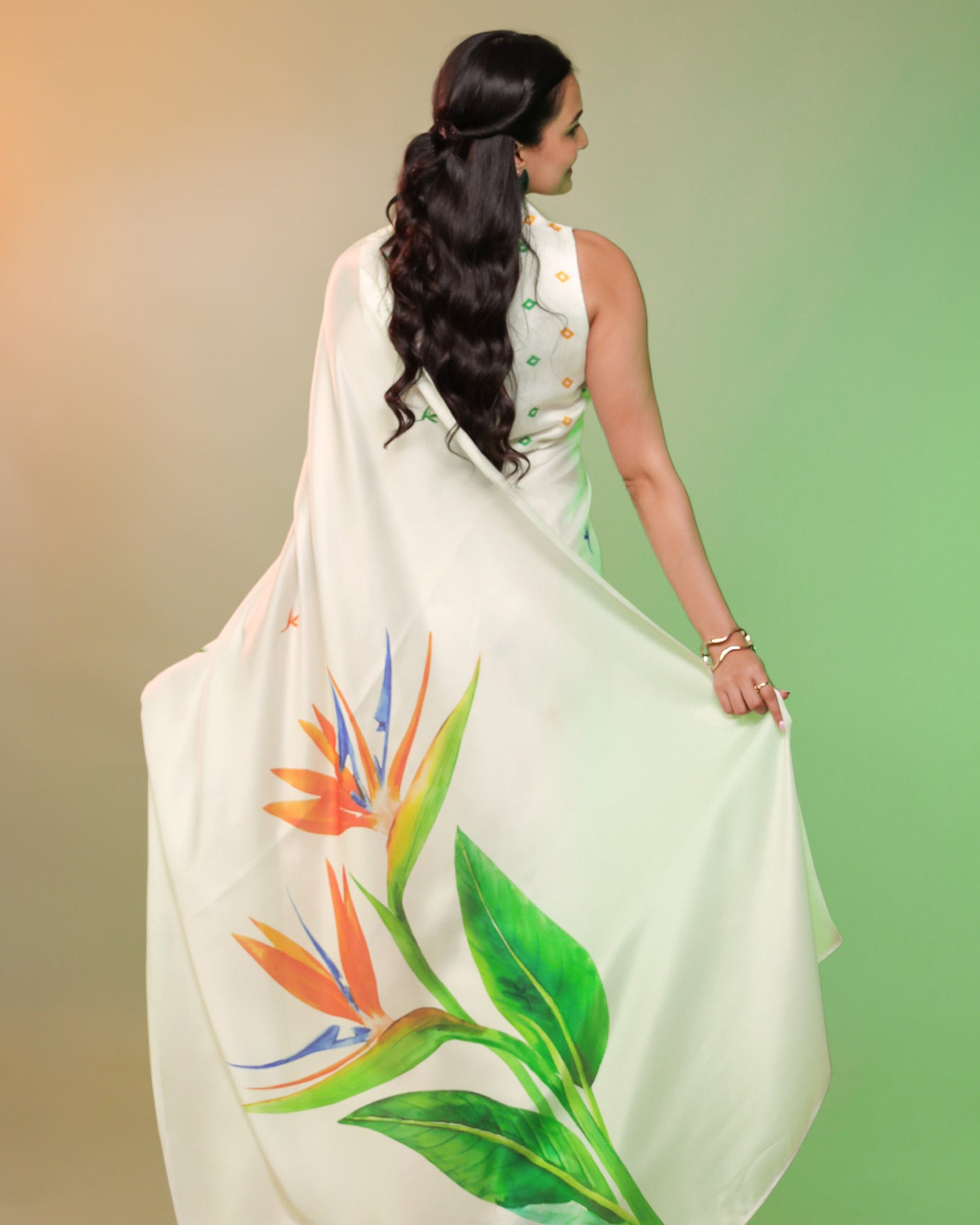 Naritva Shakti - Celebrate The Strength Of Every Woman With Tri Color Saree