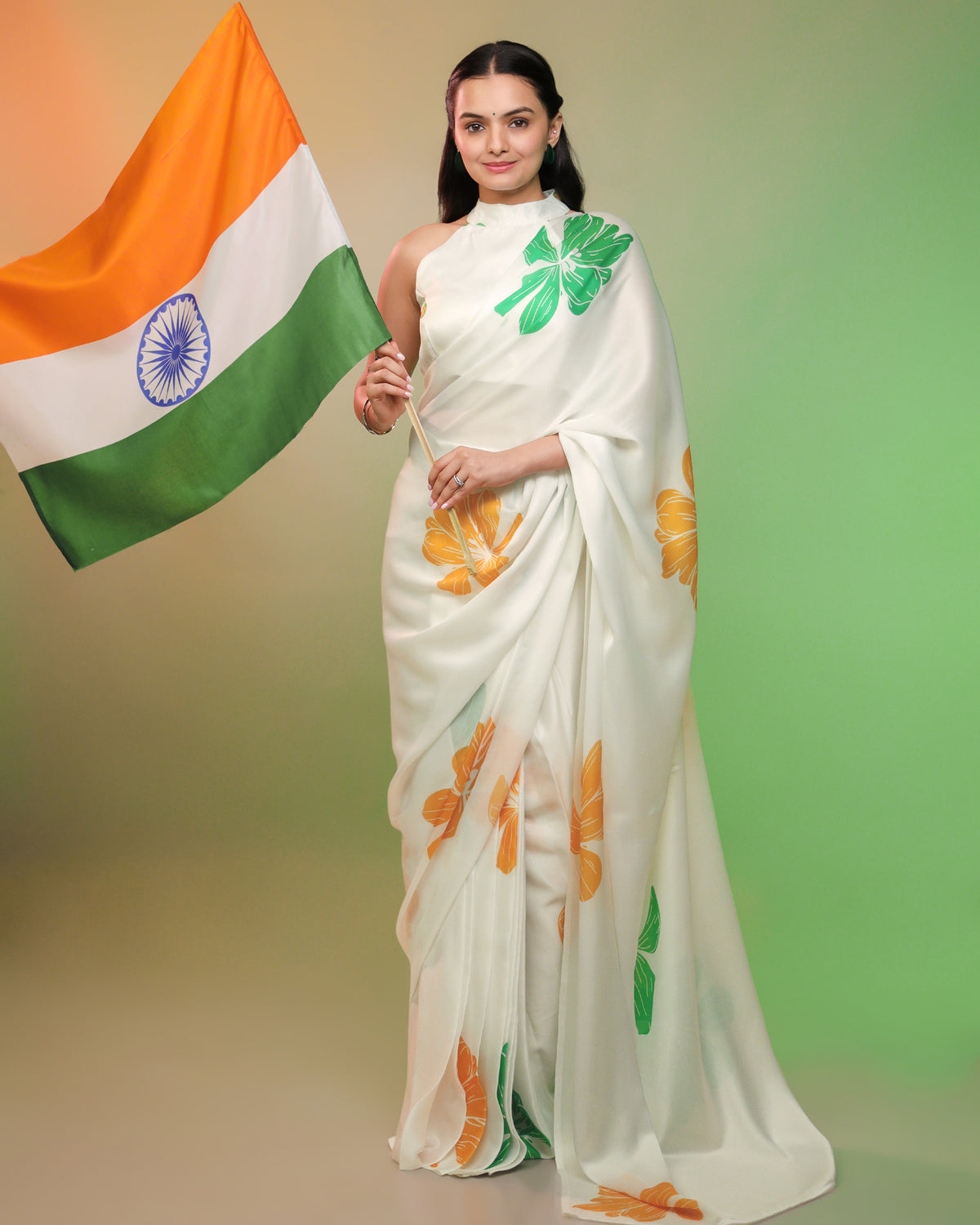 Saree Of Swaraj - Wrapped In Pride With Tri Color Saree
