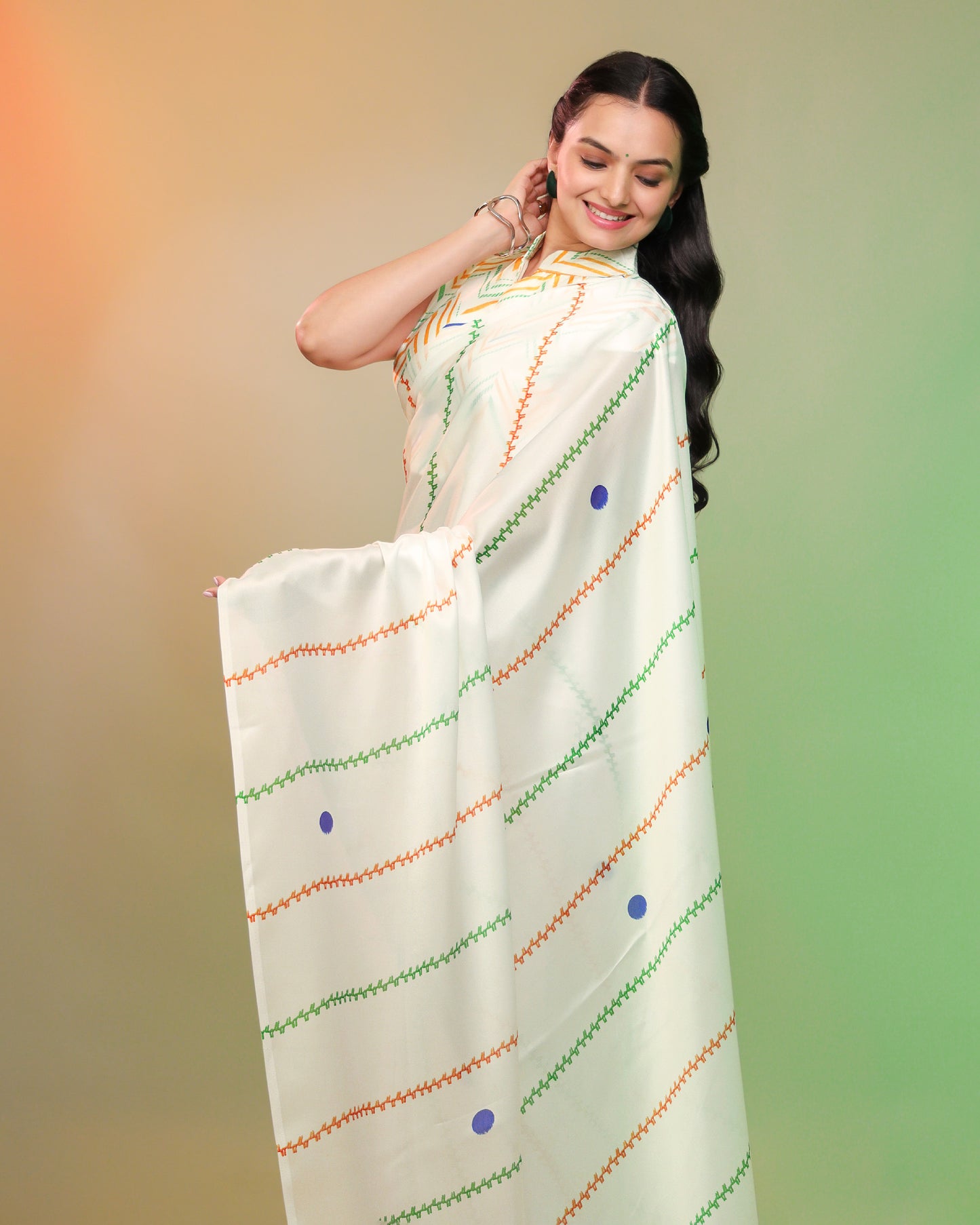 Saree Of Swaraj - Tri-Color Saree Tribute To The Women Who Inspire Change