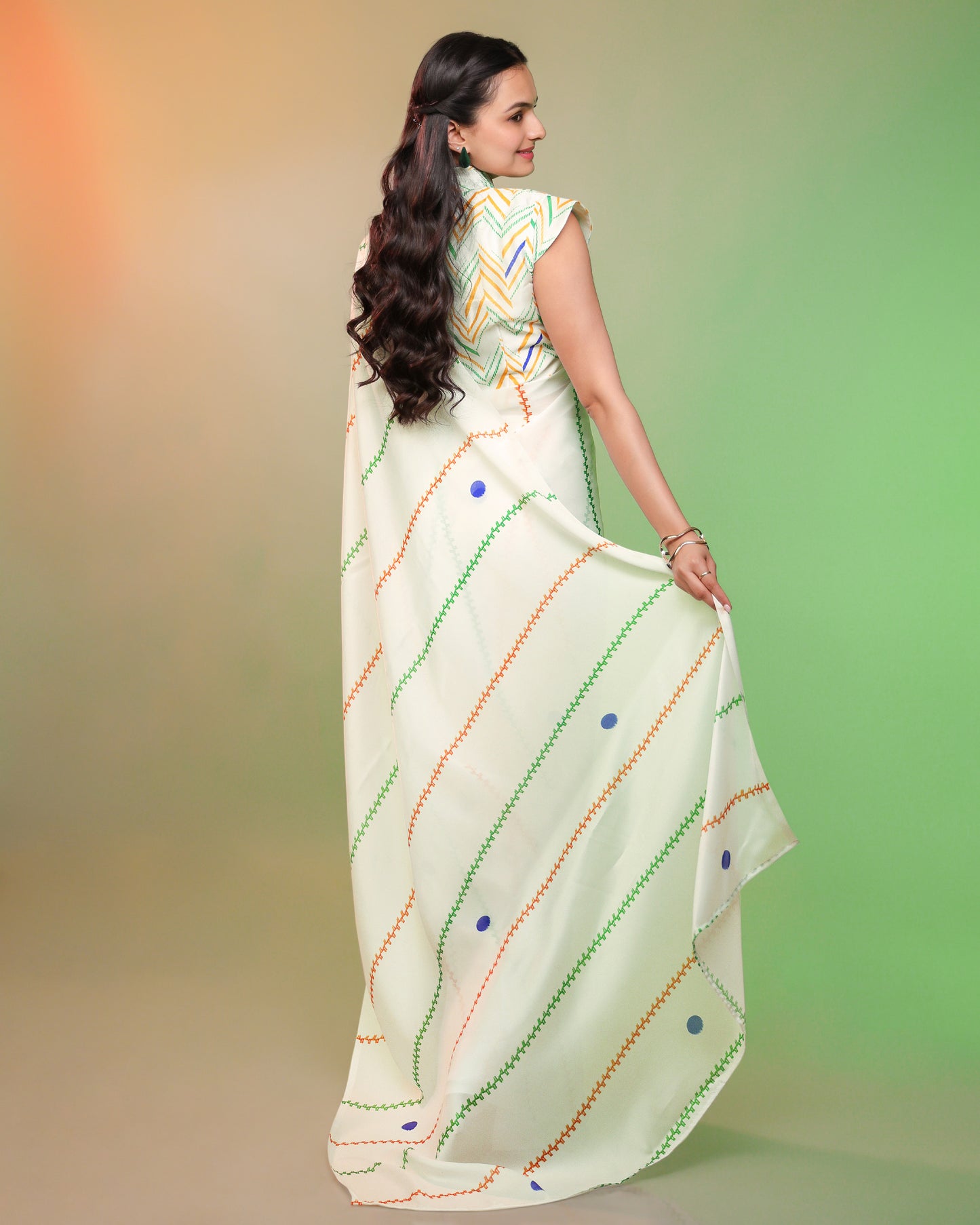 Saree Of Swaraj - Tri-Color Saree Tribute To The Women Who Inspire Change